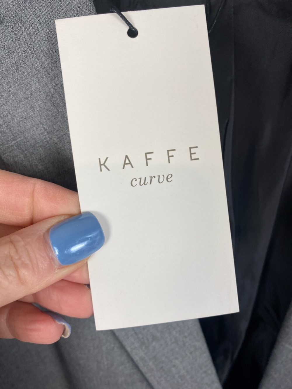 Kaffe Curve IDA Short Sleeve Grey Lightweight Classic Neutral Coat Blazer Sz 16 - Picture 12 of 16
